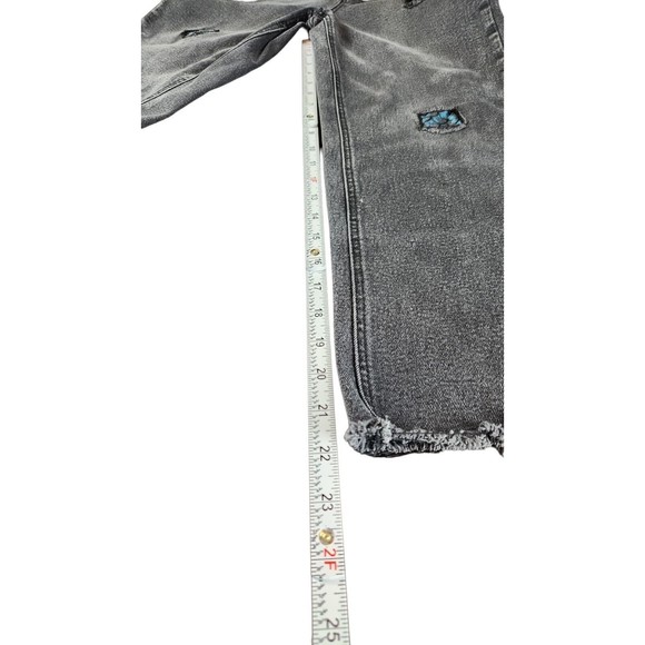 YMI Women's Black Fly Zip Five Pockets Style Distressed Denim Jeans Size 9/29 - Picture 4 of 8